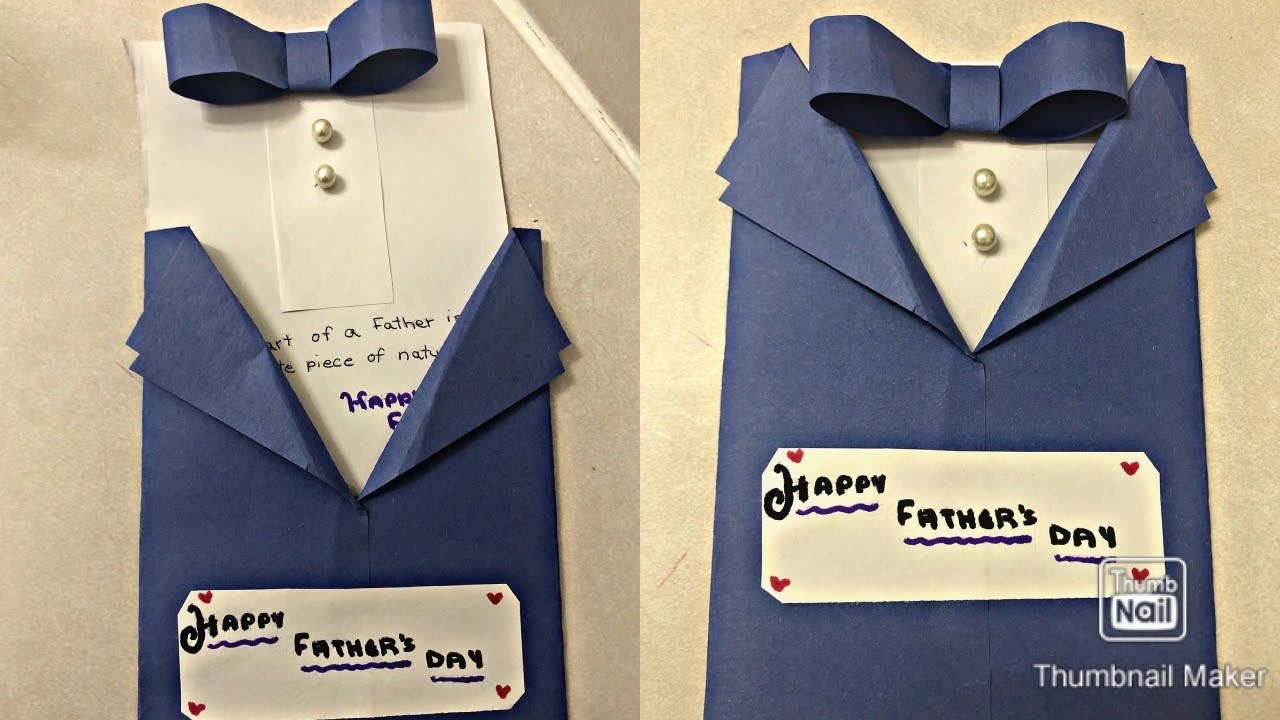 Fathers Day Suit Card — DIY Easy — For beginners 💗 YouTube