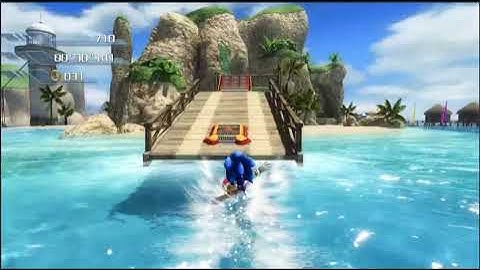 SONIC THE HEDGEHOG (2025 Unity) ~ Wave Ocean Except It Has Waves (Skidding Sections Camera)