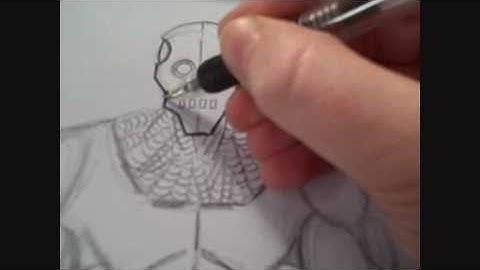 How To Draw A Robot  Part 2 - Inking The Robot