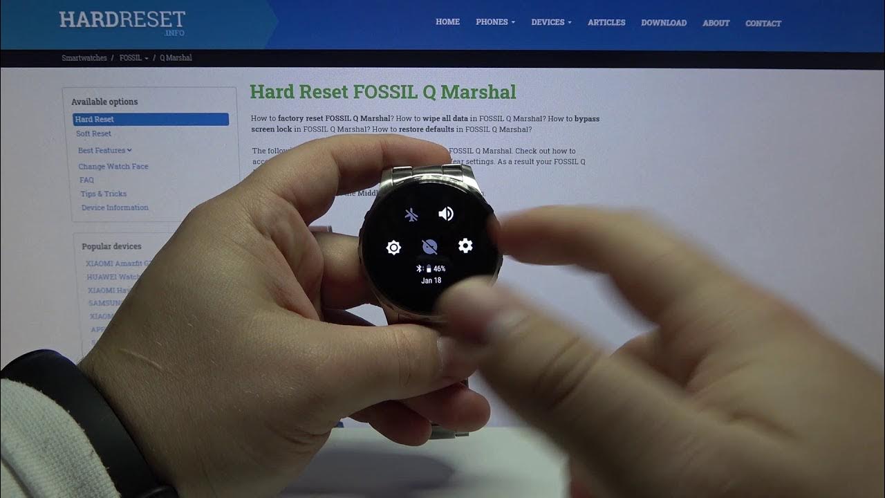 Hard Reset FOSSIL Gen 4 Explorist HR Wipe Data / Restore Defaults
