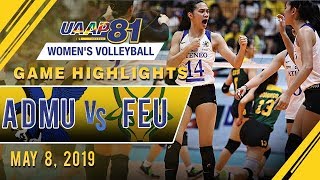 UAAP 81 WV Final Four: ADMU vs. FEU | Game Highlights | May 8, 2019