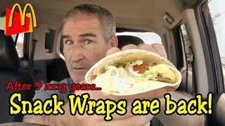 McDonalds Snack Wraps Review 2025 🐔🌯😮 | The Big Return!