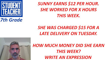 Writing Expressions Word Problems - 7th Grade Math