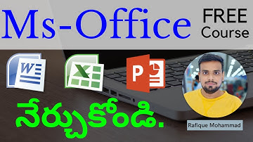 Ms Office in Telugu - Word, Excel, Powerpoint Complete Tutorial