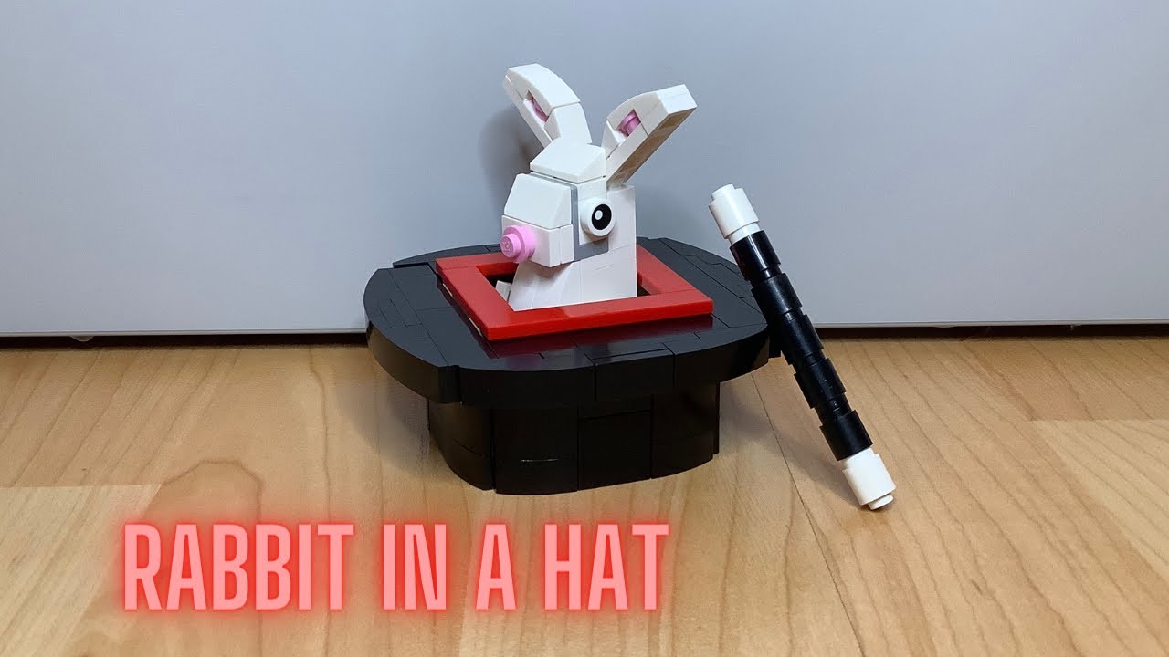How to build a Lego rabbit in a hat and a wand - YouTube