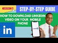 How to download linkedIn Video on your mobile phone