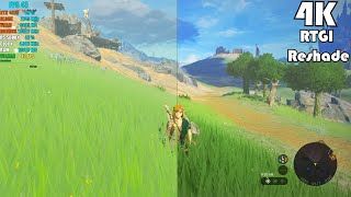 PC 4K Zelda Tears of The Kingdom - RayTracing GI Reshade Showcase - ULTRA Graphics Gameplay Test