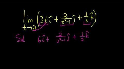Larson Calculus 12.1 #66: Limit of Vector-Valued Function 3ti + (2/(t^2 - 1))j + (1/t)k