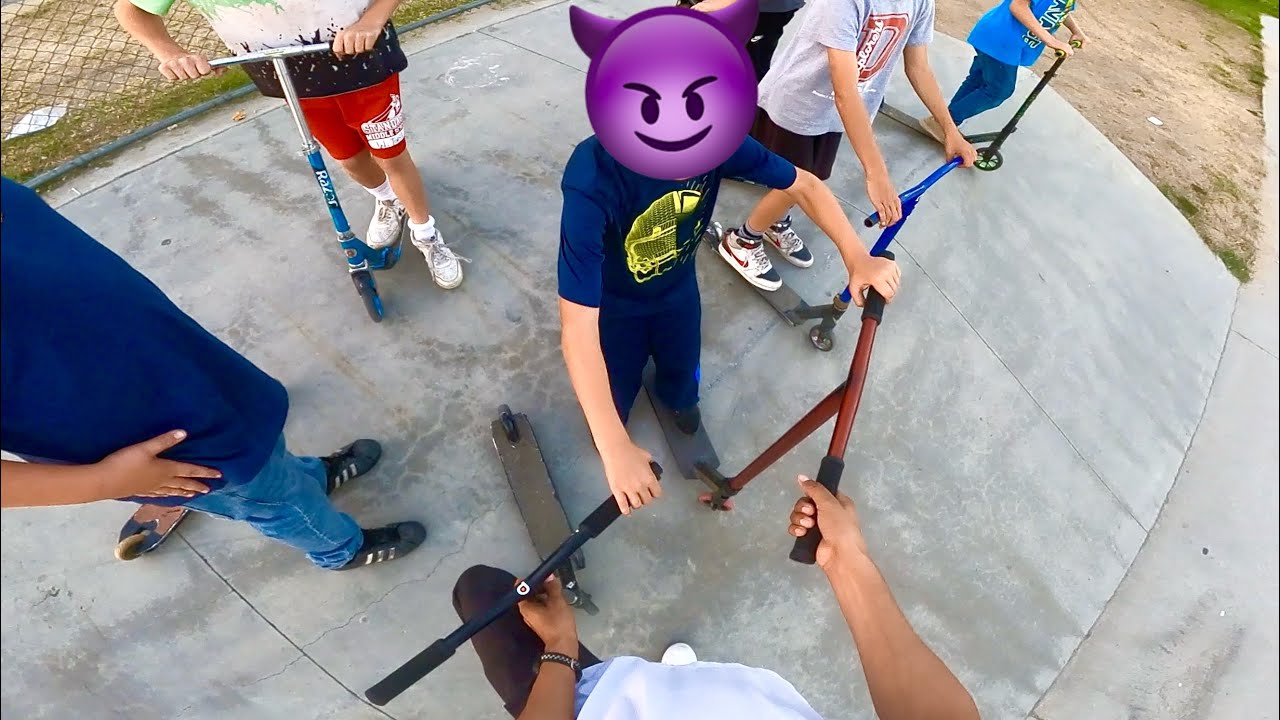 they tried stealing my scooter..
