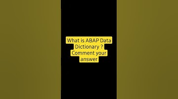 SAP ABAP Question 3 | Comment Your Answer |
