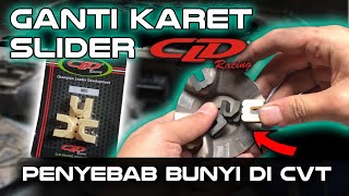 CVT MIO BERISIK??INI PENYEBABNYA | GANTI KARET SLIDER CLD CVT AUTO ADEM | MIO 130 CC HARIAN