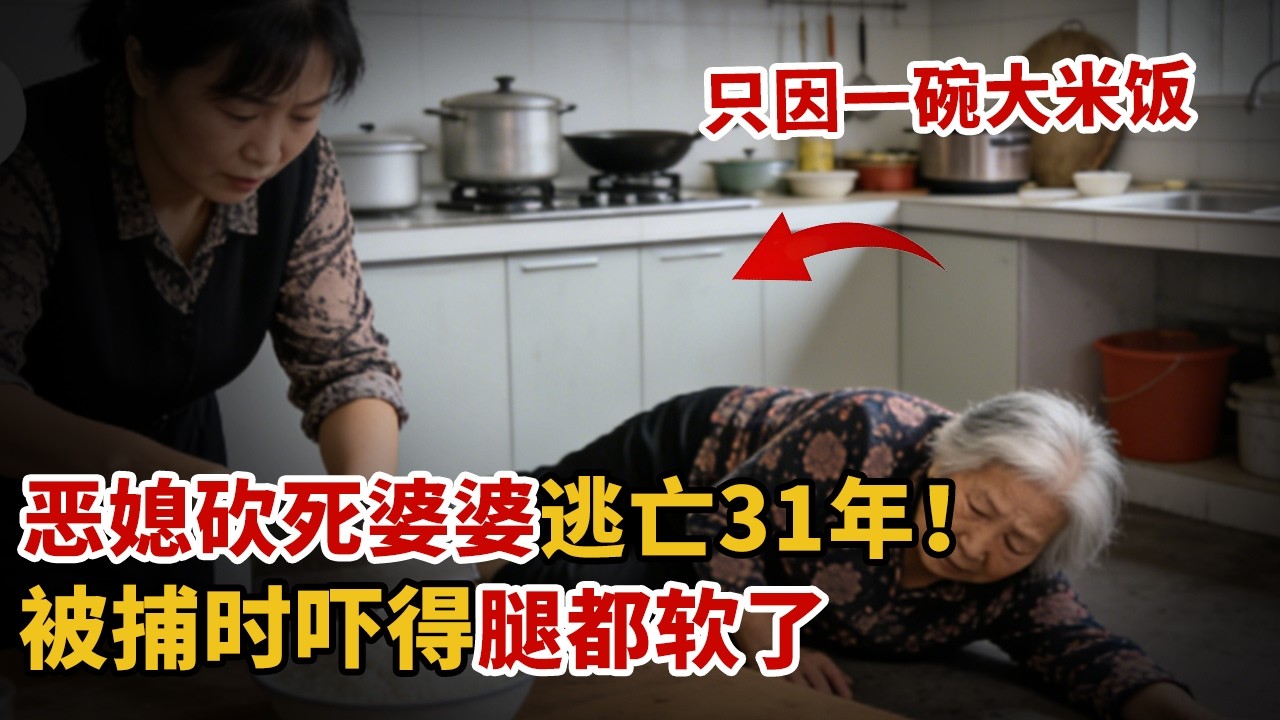只因一碗大米饭，恶媳砍死婆婆逃亡31年！被捕时吓得腿都软了【中国110】