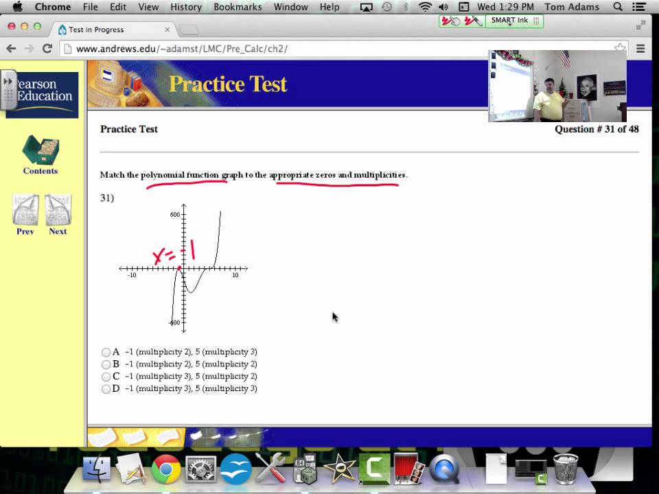Precalculus chapter 2 test problem 31 youtube