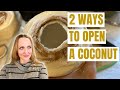 A funny way to open a coconut