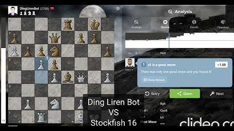 Ding Liren Bot VS Stockfish 16