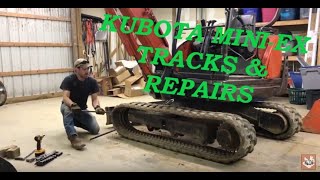 Kubota KX71-3 Mini Excavator Tracks and Undercarriage Roller Repairs
