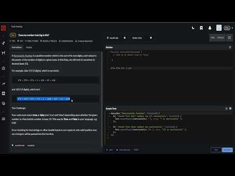 CodeWars: Narcissits Number - Resuelto Usando JavaScript 1ra parte