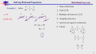 6.5 Solving Rational Equations