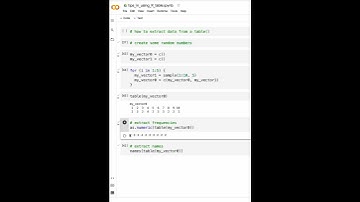 Tips in using R: how to extract frequencies from a table()