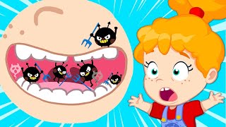 Aprende a cepillarte los dientes | Groovy el Marciano & Phoebe dibujos animados educativos