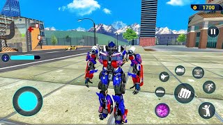 Optimus Prime Multiple Transformation Jet Robot Car Game 2020 - Android Gameplay screenshot 4