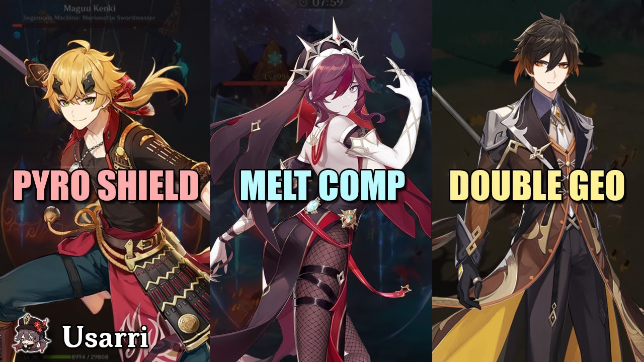 Team Showdown! Pyro Shield Team X Melt Comp X Double Geo for C0 Hu Tao ...