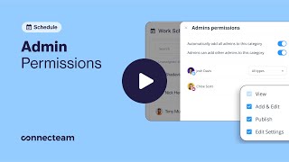 Connecteam | Job Schedule | Advanced Admin Permissions