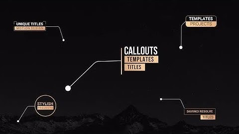 Callout Titles V2 DaVinci Resolve Templates