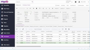 Create Purchase Receipts in MYOB Acumatica 2018.1 | Step‑by‑Step Guide