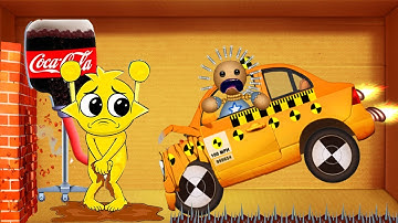 Crash Test Machines vs SPRUNKI YELLOW & The Buddy | KICK THE BUDDY!