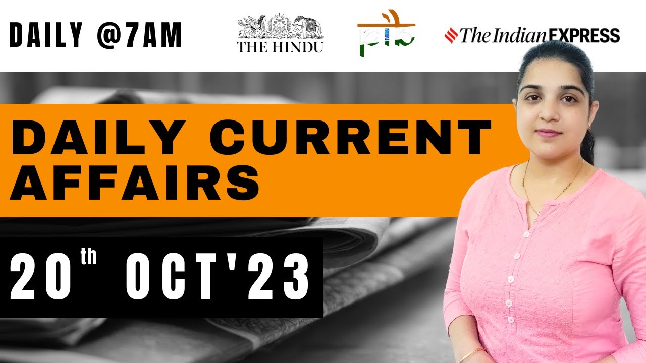 20 October Current Affairs 2023 | Daily Current Affairs | Current ...