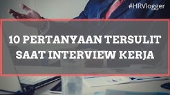 PERTANYAAN INTERVIEW KERJA YANG SERING MUNCUL (2019) - HRVlogger - Durasi: 12.01. 