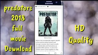 how to download predator movie in hindi | how to download predator 2018