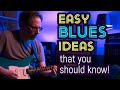Blues guitar ideas you should know! Learn several easy blues guitar concepts in this lesson - EP516