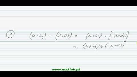 FSc Math Book1, Ch 1, LEC 8: Operations on Complex Numbers