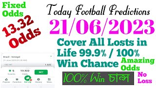FOOTBALL PREDICTIONS 21/6/2023 SOCCER PREDICTIONS TODAY | BETTING TIPS TODAY
