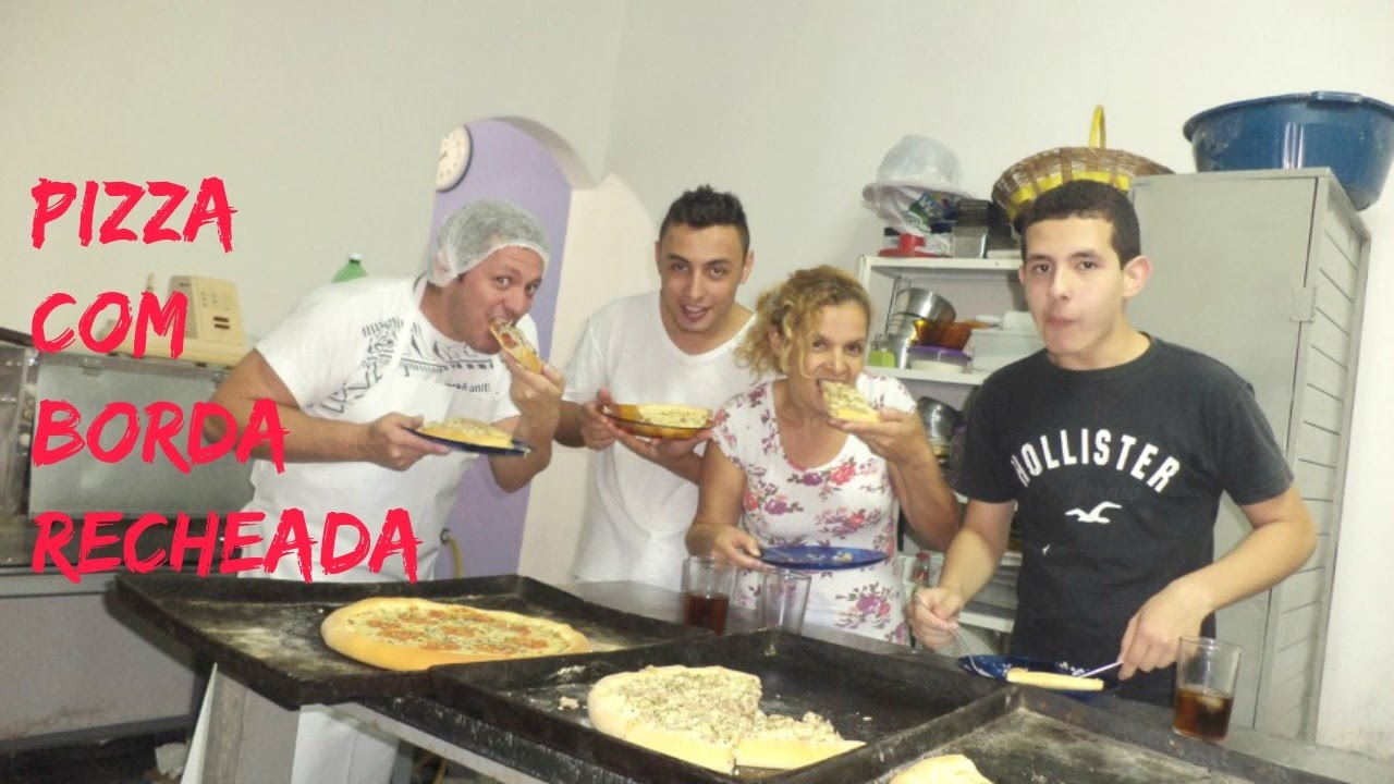 MASSA DE PIZZA COM BORDA RECHEADA