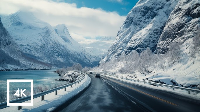 Schneeräumung Auf Die Straßen in Norwegen Stock Footage - Video von ausbau,  jahreszeit: 185188296