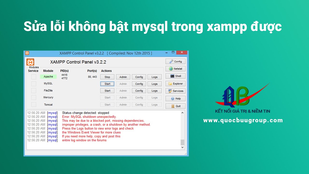 โหลดxampp  New  Sửa lỗi không bật mysql trong xampp được - Fixed Xampp MySQL not starting