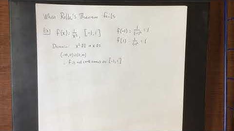 Ways that Rolle’s Theorem can fail