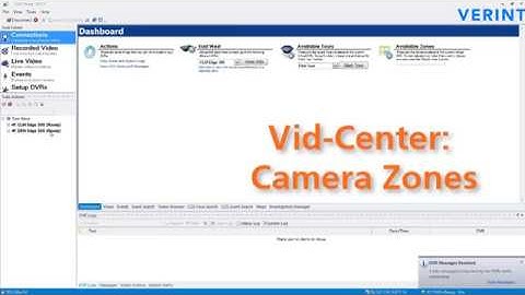 Tech Tips NVR: Vid Center Camera Zones