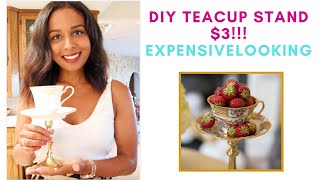 DIY Teacup Stand Centerpiece | $3 &amp; Expensive looking