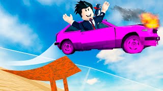 CARRRINHO ROSA QUEBRA QUEBRA | Roblox - Drive Cars Down a Hill