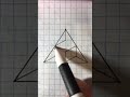 3d cube 3d pyramid  triangle drawing with pen  pencil