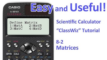 ClassWiz Calculator Tutorial - Pre-Calculus 8-2 Matrices
