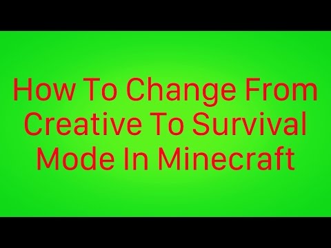 How To Change Creative To Survival Mode In Minecraft (PC) - YouTube