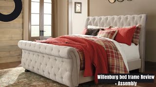The Willenburg California King Upholstered Sleigh Bed   Assembly