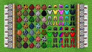 : x500 armors and all eggs minecraft combined