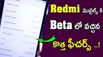 Xiaomi Redmi Mobile Miui 9 Update 8.4.19 Beta Developer Weekly Features | Redmi Tricks Telugu 2018
