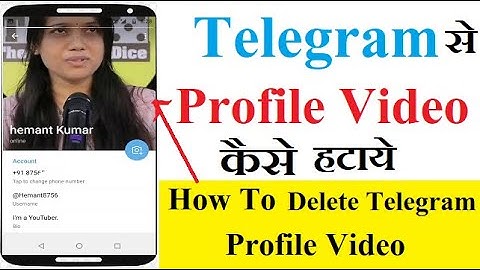 How To Delete Profile Video In Telegram | Telegram Tips and Tricks [Hindi]
